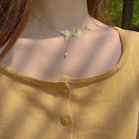 Sweet And Cute Butterfly Necklace