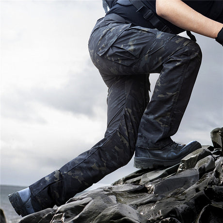 Outdoor Trousers Waterproof And Windproof Multi-pocket Loose Camouflage Trousers