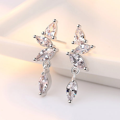 Ice crystal drop earrings