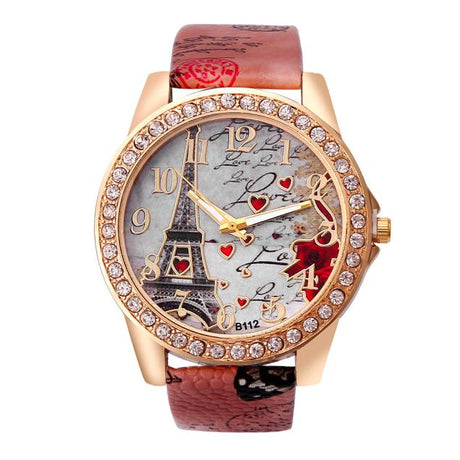 New Vintage Paris Eiffel Tower Women's Quartz Watch Women Girls Ladies Students Casual Wristwatch Relojes
