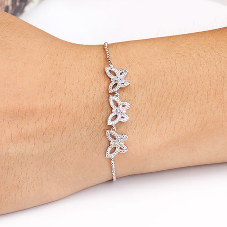 Love bracelet micro-inlaid zircon pull-out bracelet