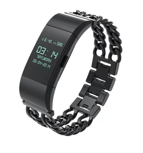 Stainless Steel Double Chain Fitbit Charge 2 Strap