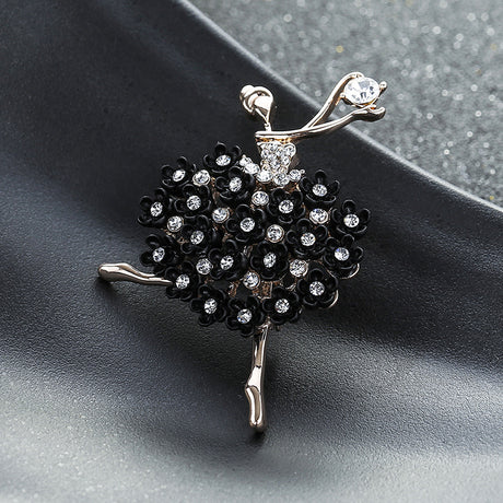 Brooch Resin Flower Fashion Corsage Alloy Diamond