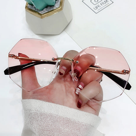 Glasses Cut-edge Sunglasses Polygonal Ladies Sunglasses