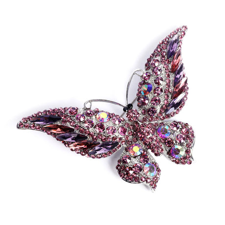 Fashion Animal Crystal Big Butterfly Brooch