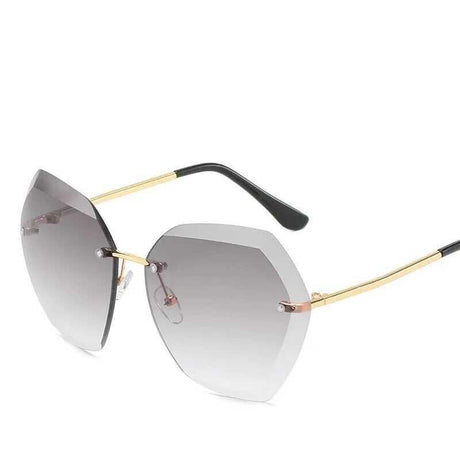 Diamond-Studded Sunglasses Women Anti-Sunglasses Women Fashion Round Face Driving Travel Glasses Korean Trend
