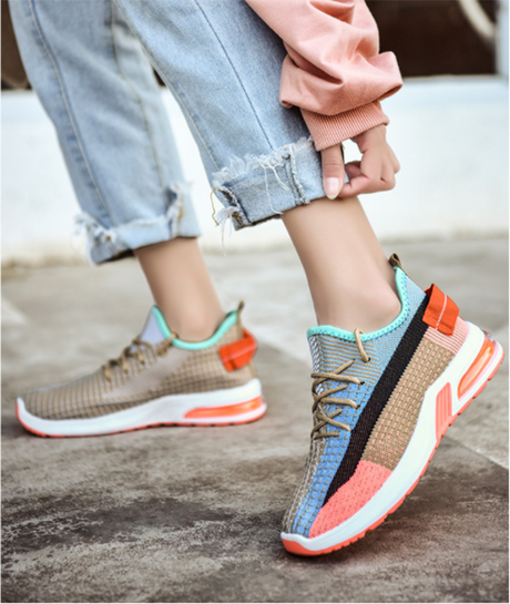 Ladies running casual sports flying shoes