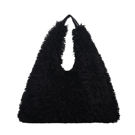New Autumn And Ainter Plush Handbags Large-capacity Shoulder Armpit Bag Cute Fashion Luxury Designer Tote Bags For Women Trend