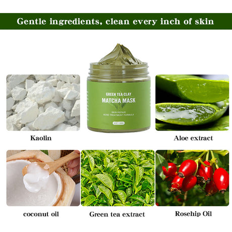 Matcha Mud Mask Balance Grease Green Tea Refreshing Cleansing Sun Damage