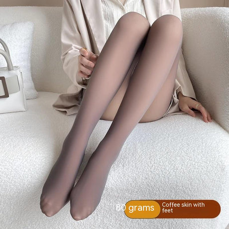Sheer Tights Leggings Women's Fleece-lined Thickened