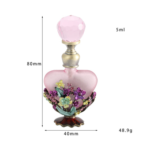 Luxury 5m Retro Fashion Alloy Perfume Glass Bottle