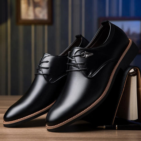 Men's Leather Shoes Inner Height Formal Business Lace-up