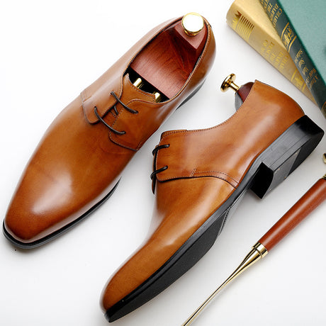 Handmade Retro Polished Color Business British Men's Shoes
