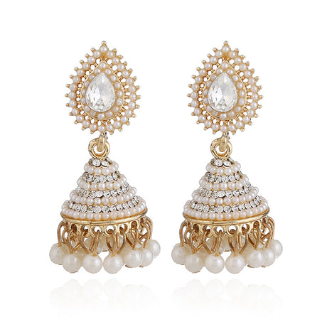 Ethnic Earrings Pearl Pendant Drop Dangle Earrings Fashion Jewelry Gift