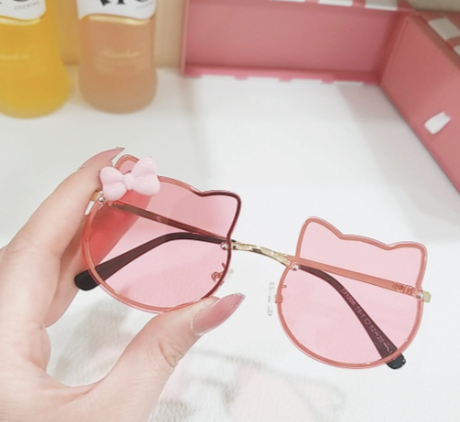 Personalized UV Protection Cute Cartoon Glasses Boys And Girls Glasses Kitten Ear Sunglasses