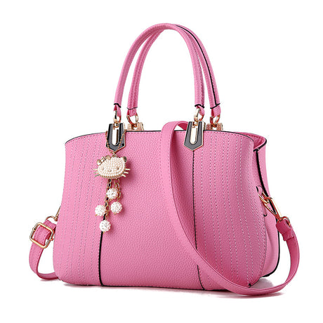 2016 new European fashion handbags handbag PU all-match bag leisure simple messenger backpack one generation