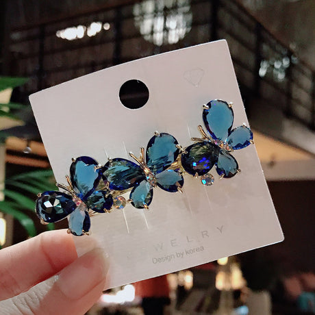 Korean Fashion Rhinestone Crystal Butterfly Hairpin