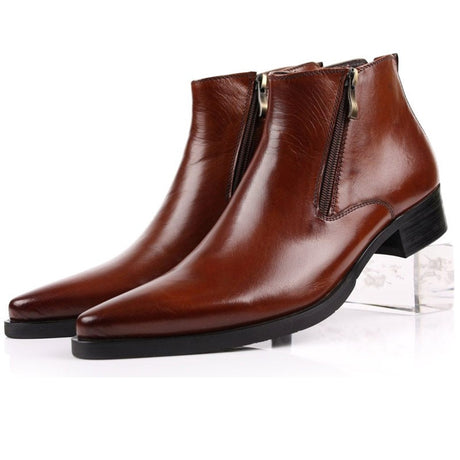New Men's Formal Leather Shoes Work Boots