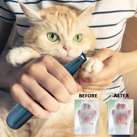 Pet Foot Hair Trimmer LED Cat And Dog Paw
