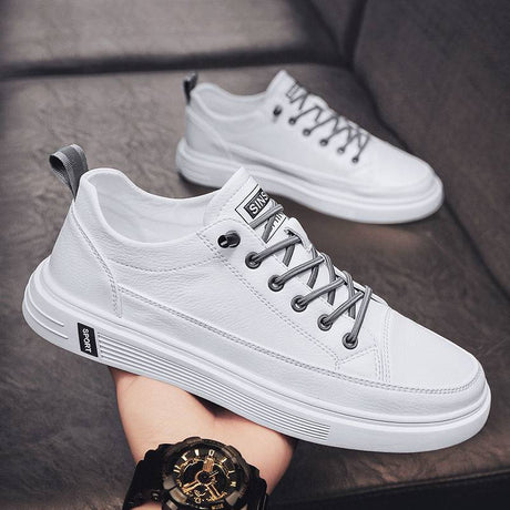 Casual White Men Shoes Summer Breathable Flat Bottom