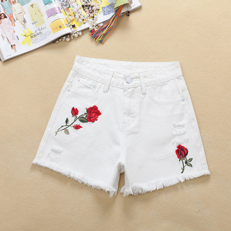Rose white ripped jeans