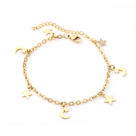 Stainless Steel Anklet Chain Foot Ornaments Female Casual Retro Travel Beach Anklet