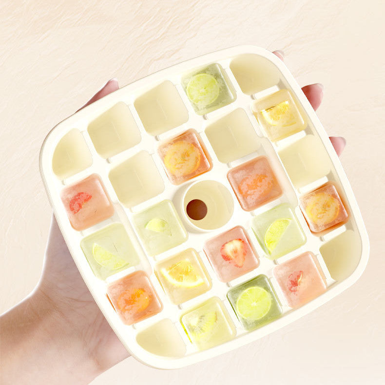Ice Cube Mold Press With Lid Household