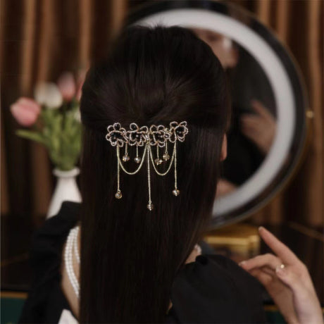 Light Luxury Hairpin Resin Copper Alloy Retro Crystal