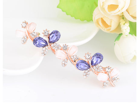 Korean Alloy Rhinestone Butterfly Hairpin Jewelry