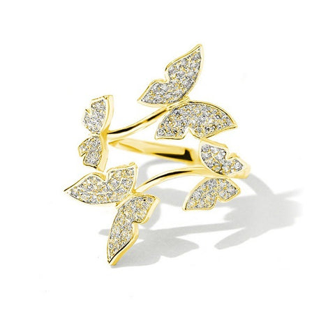 Adjustable butterfly ring