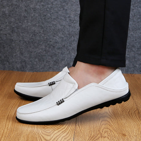 Fall New Style Peas Shoes Men Casual Leather Shoes