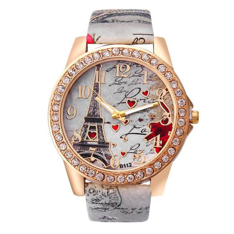 New Vintage Paris Eiffel Tower Women's Quartz Watch Women Girls Ladies Students Casual Wristwatch Relojes