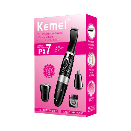 Kemei Haircut Nose And Eyebrow Trimmer Shaver Three In One