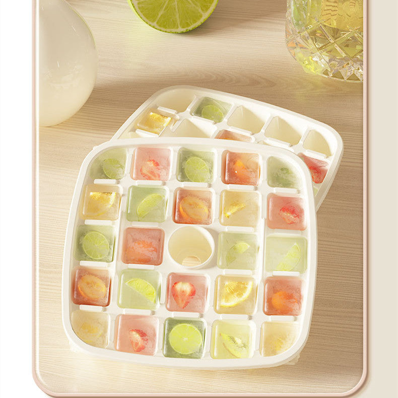Ice Cube Mold Press With Lid Household