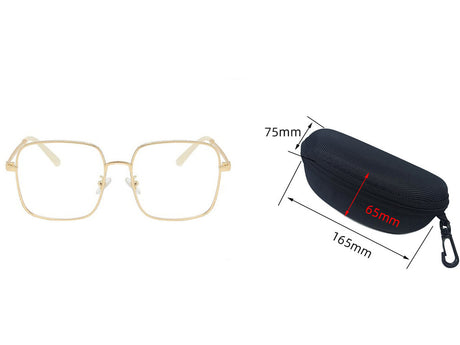 Women's Fashion Anti-blue Light HD Plain Glasses Metal Frame