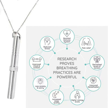 Rotable Stainless Steel Mindfulness Breathing Necklace