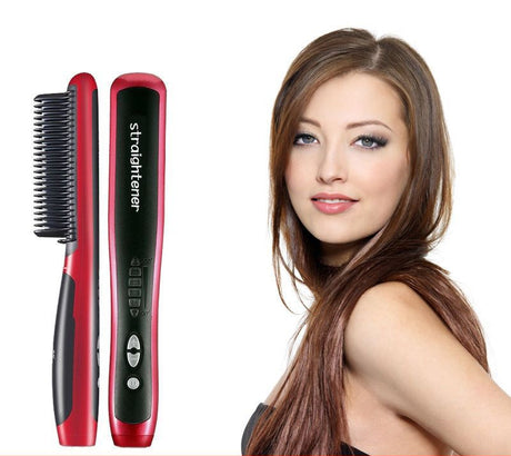 Hair straightener comb straightener