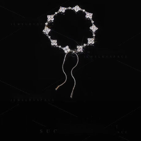 Micro Zircon Inlaid Flower Bracelet For Ladies