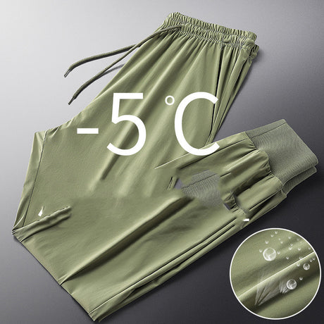 Pants Men\'s Korean Fashion Summer Thin Legged Quarter Sweatpants Loose Ice Men\'s Pants Versatile Casual Pants