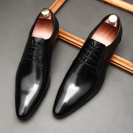 Men's Lace-up Formal Leather Shoes Black