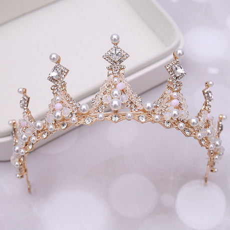 Women's Fashion Simple Wedding Crown Wedding Dress Hair Accessories Set