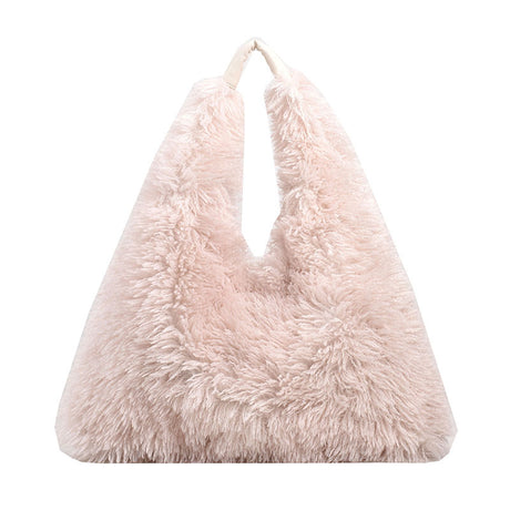 New Autumn And Ainter Plush Handbags Large-capacity Shoulder Armpit Bag Cute Fashion Luxury Designer Tote Bags For Women Trend