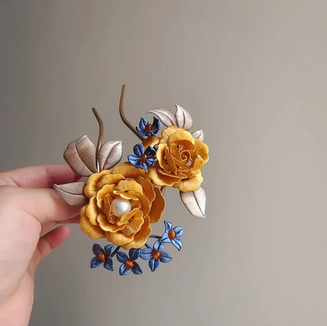 Flower Festival Hair Crown Wrapped With Flower Hairpin