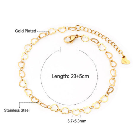 Stainless Steel Anklet Chain Foot Ornaments Female Casual Retro Travel Beach Anklet