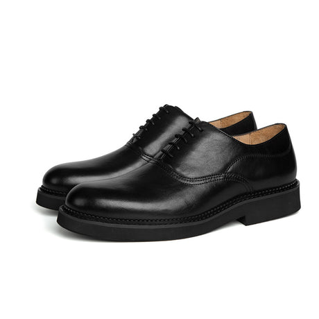 Retro Shoes Thick-soled Business Suits Handmade Leather Shoes Men