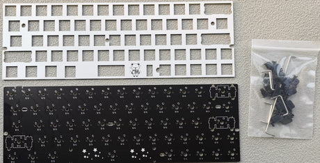 Customized Mechanical Keyboard Kit Left 64 Glass Fiber Positioning Plate RGB Bottom Light