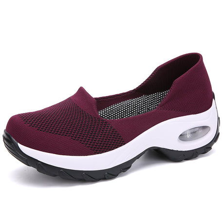 Sports And Leisure Girls Running Trendy Shoes Knitted Women's Shoes