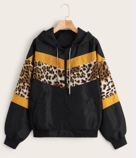 Spring Leopard Pattern Long Sleeve Jacket