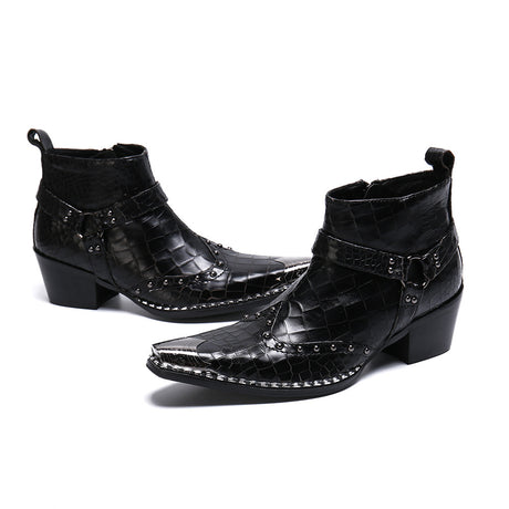 Leather ankle boots casual leather boots