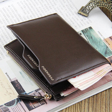 New wallet men short section wallet cross section men's vertical card package driver's license package